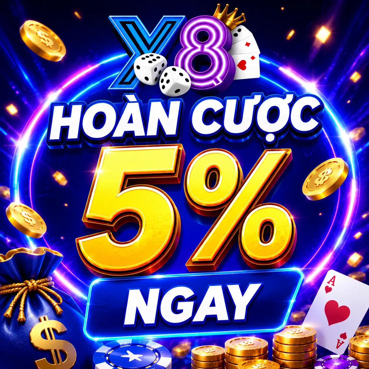 Hoàn cược 5% cho thành viên cược mới
